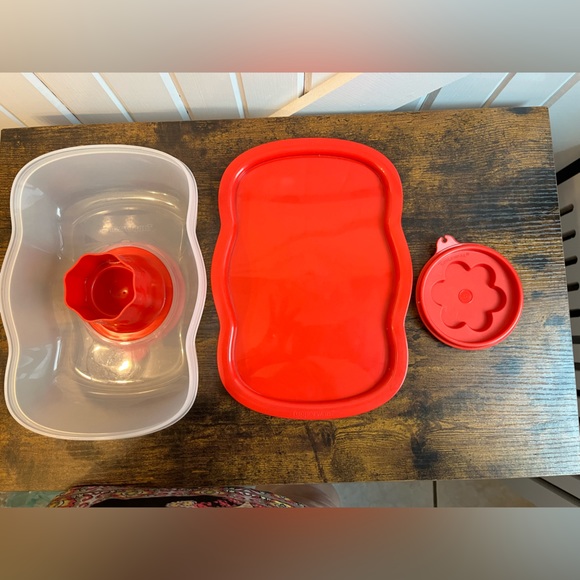 Vintage Tupperware Jello Mold Set Red - Picture 1 of 11